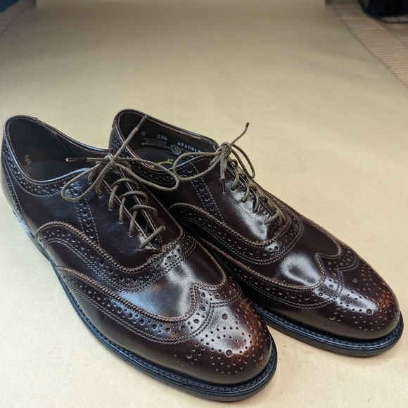 Florsheim Executive Imperial men's sz 7 C brown leather Wingtip Oxford. New with - Picture 3 of 11